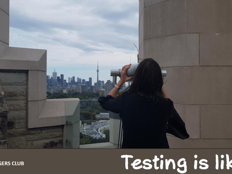 Testing is like&nbsp;…