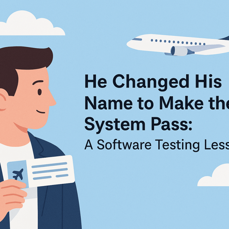 He Changed His Name to Make the System Pass: A Powerful Software Testing&nbsp;Lesson
