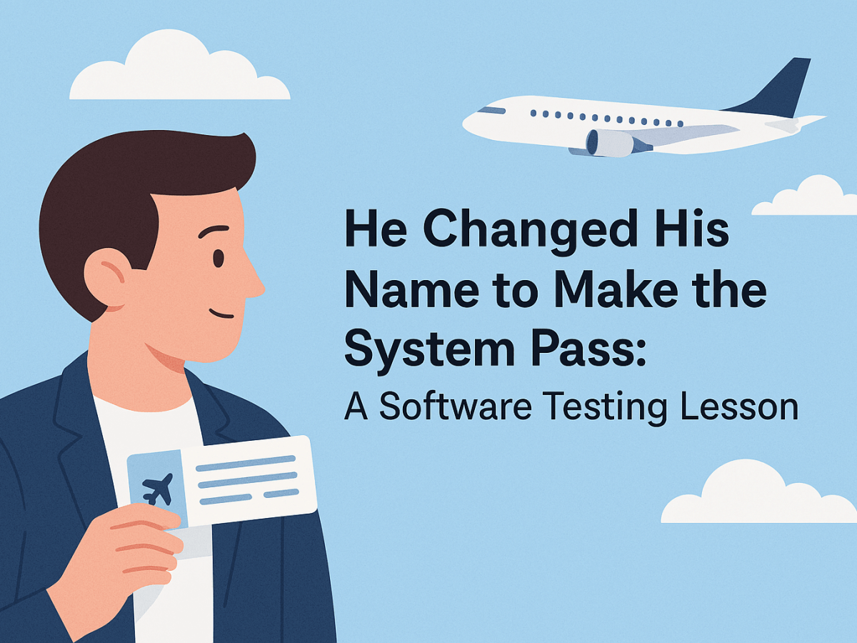 He Changed His Name to Make the System Pass: A Powerful Software Testing&nbsp;Lesson